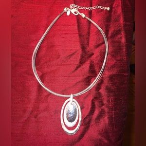 Chico’s mixed metal multi-strand reflection pendant choker